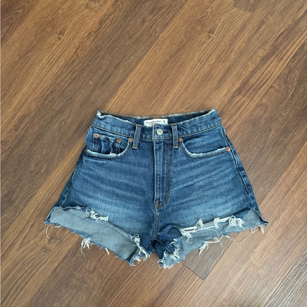 Abercrombie blue denim shorts